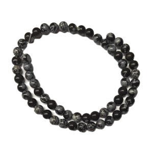 Snowflake Obsidian 6mm Beads