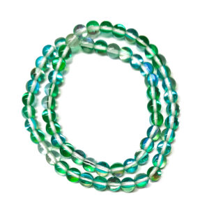 Synthetic Moonstone Medium Sea Green 6mm Beads