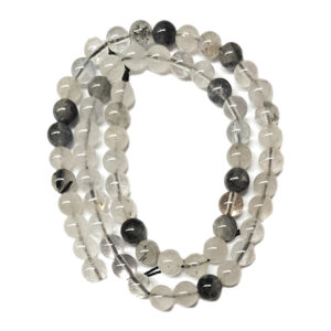 Tourmalinated Quartz 6mm Beads