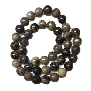 Black Silk Stone 8mm Beads