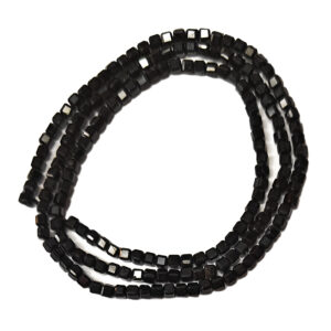 Black Tourmaline 2mm Cube Beads