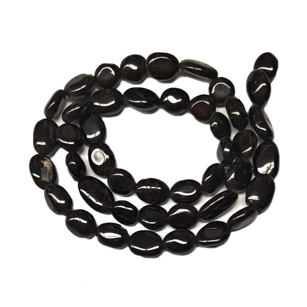 Black Tourmaline Nugget Beads 241097 Black Tourmaline Nugget Beads