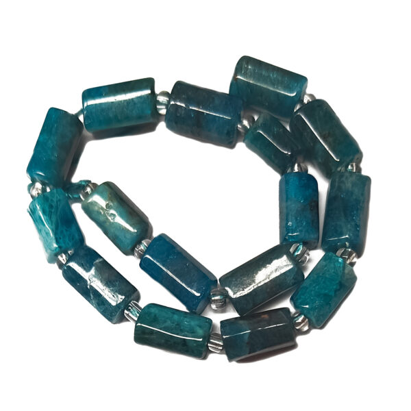 Faceted Apatite Column Beads
