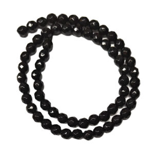 Faceted Black Onyx 6mm Beads