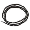 Faceted Black Tourmaline 2mm Beads