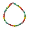 Faceted Column Opaque Electroplate Rainbow 5.5x4mm Beads 180126