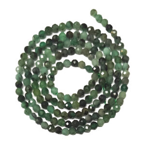 Faceted Emerald 2mm Beads