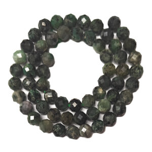 Faceted Emerald 6.5mm Beads