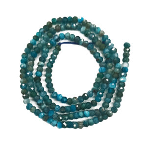 Faceted Rondelle Apatite 3x2mm Beads