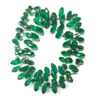 Faceted Teardrop Electroplated Beads Teal 13x6mm Top Drilled AB 180877
