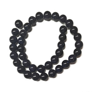 Blue Goldstone 10mm Round Beads