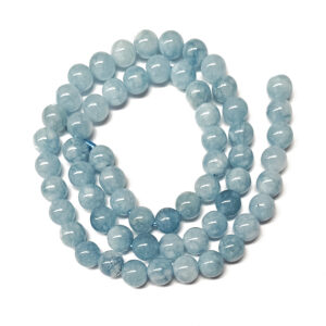 Dyed Quartz Imitation Aquamarine 6mm Beads