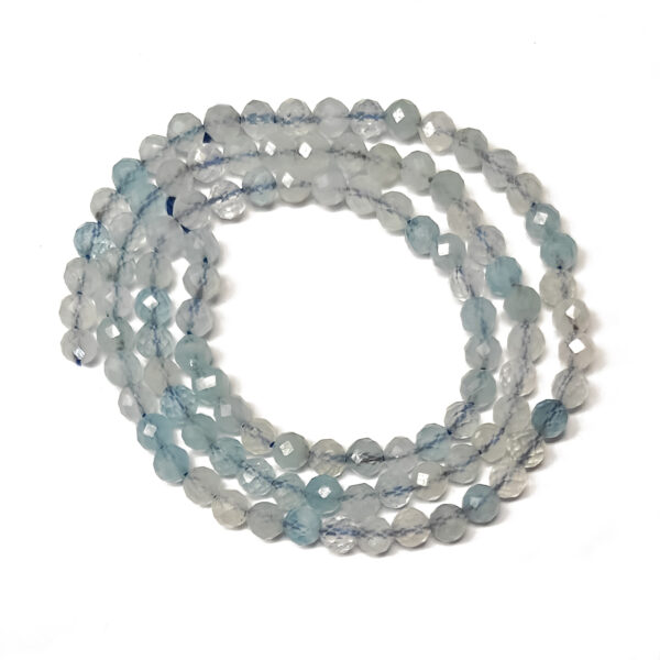 Faceted Aquamarine 4mm Beads 241971