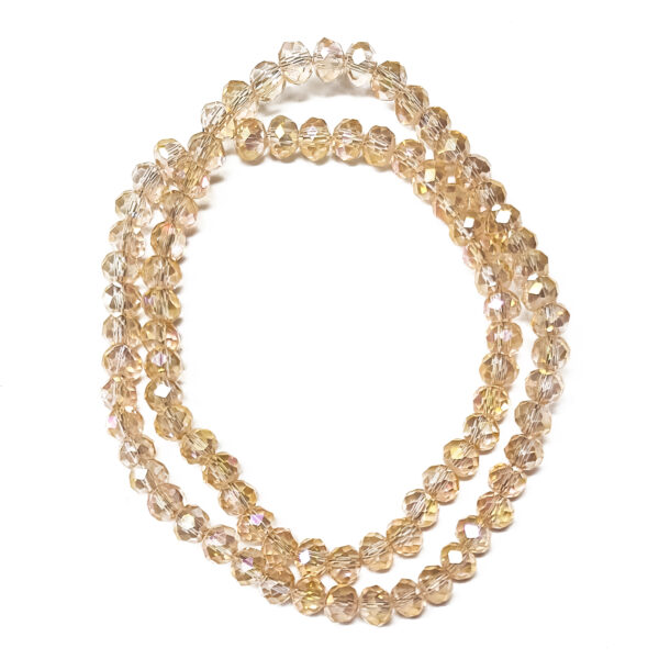 Faceted Rondelle AB Plated Bisque 6x4mm 88pcs 39cm 180870