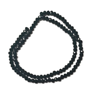 Faceted Rondelle Dark Green Opaque 3.5x3mm Beads