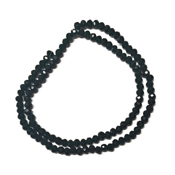 Faceted Rondelle Dark Green Opaque 3.5x3mm Glass Beads 105pcs 29cm 180884