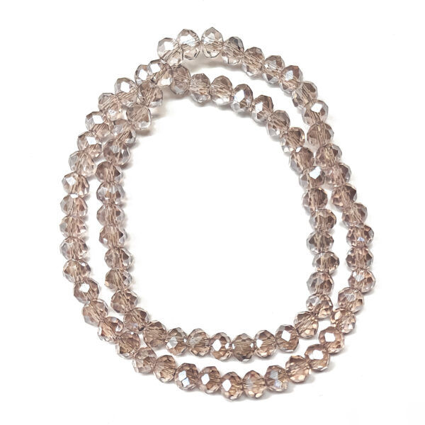 Faceted Rondelle Pearl Luster Plated Thistle 6x4mm 85pcs 41cm 180867