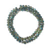 Faceted Rondelle Rainbow Plated Turquoise 6x4mm 88pcs 39cm 180868