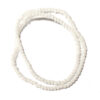 White 2.5×1.5mm Faceted Rondelle Opaque Glass Beads 180704
