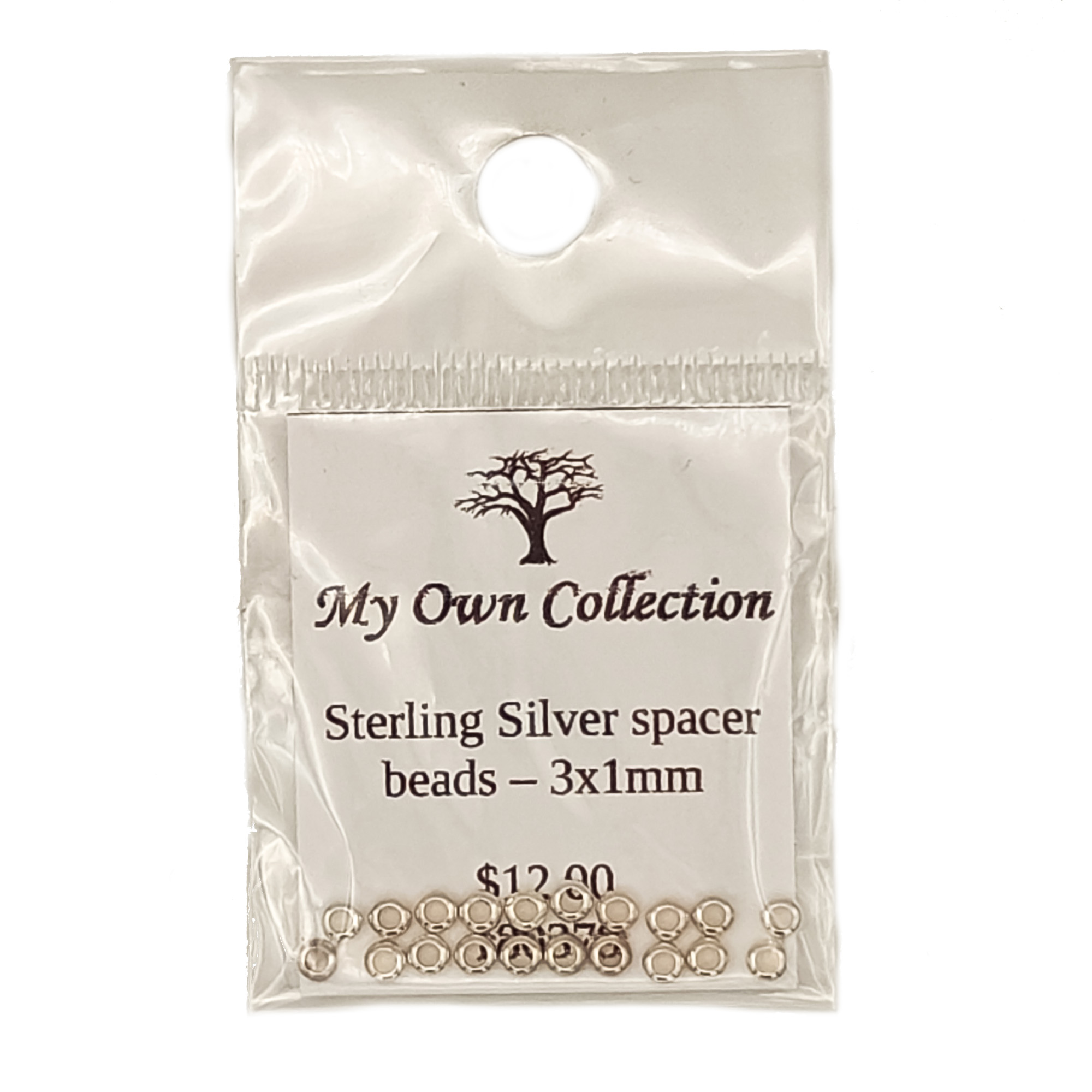 Spacer Bead Sterling Silver 3×1.6mm 180379 2