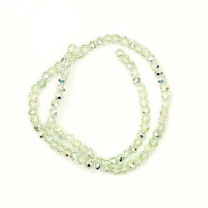 Faceted Rondelle Honeydew 4x3mm hole .8mm 13 Inches