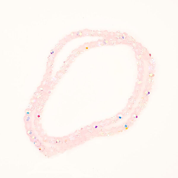 Faceted Rondelle Pink 4x3mm hole .8mm 13 Inches 180891