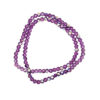 Faceted Rondelle Plum 4x3mm hole .8mm 13 Inches 180892