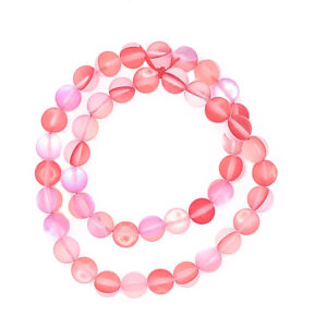 Synthetic Moonstone Red 8mm Bead hole 1mm
