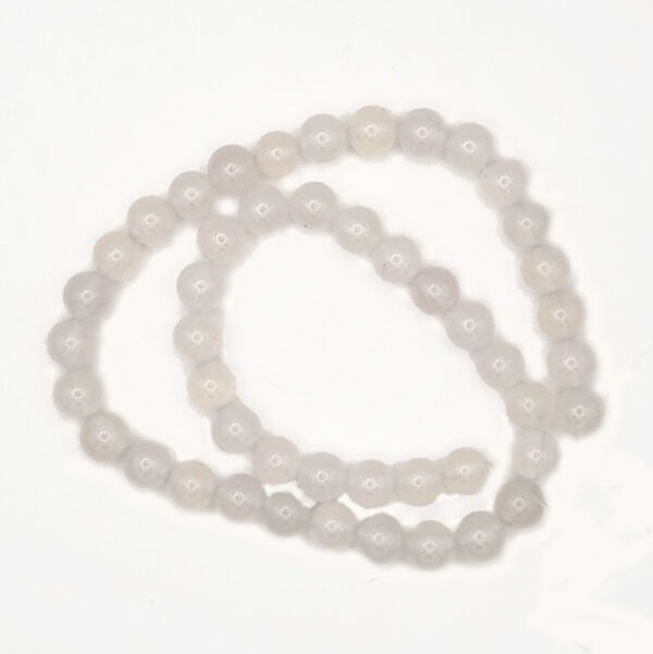 White Agate 8mm Beads Hole size .7mm About 48 Beads 38cm 242044