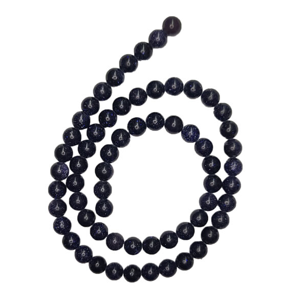Blue Goldstone 6mm Round Beads Hole 1mm 240224