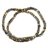 Faceted Gainsboro Half Plated 4mm Cube Beads 180710