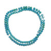 Faceted Rondelle 4x3mm Opaque Electroplated Cyan 180709