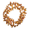 Faceted Teardrop Orange AB 12x6mm Beads hole 1mm 180715