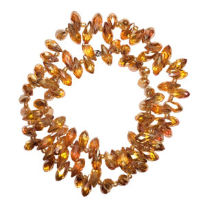 Faceted Teardrop Orange AB 12x6mm Beads hole 1mm
