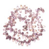 Faceted Teardrop Pink AB 12x6mm Beads hole 1mm 180711