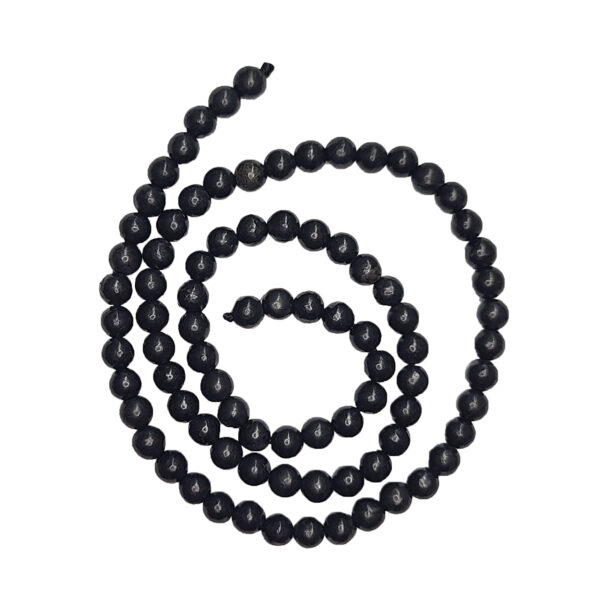 Shungite 4mm Round Bead hole 0.8mm 240234