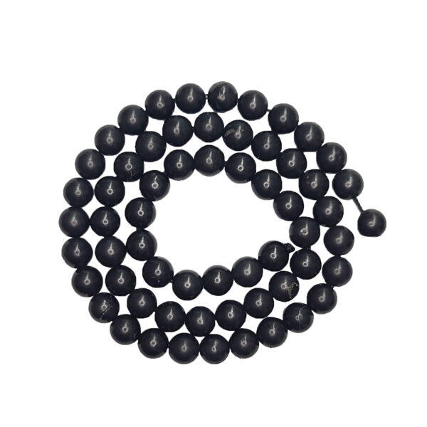 Shungite 6mm Round Bead hole 0.8mm 240235